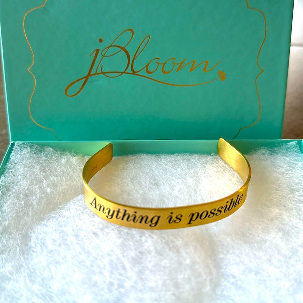 JBloom Anything is Possible gold bracelet